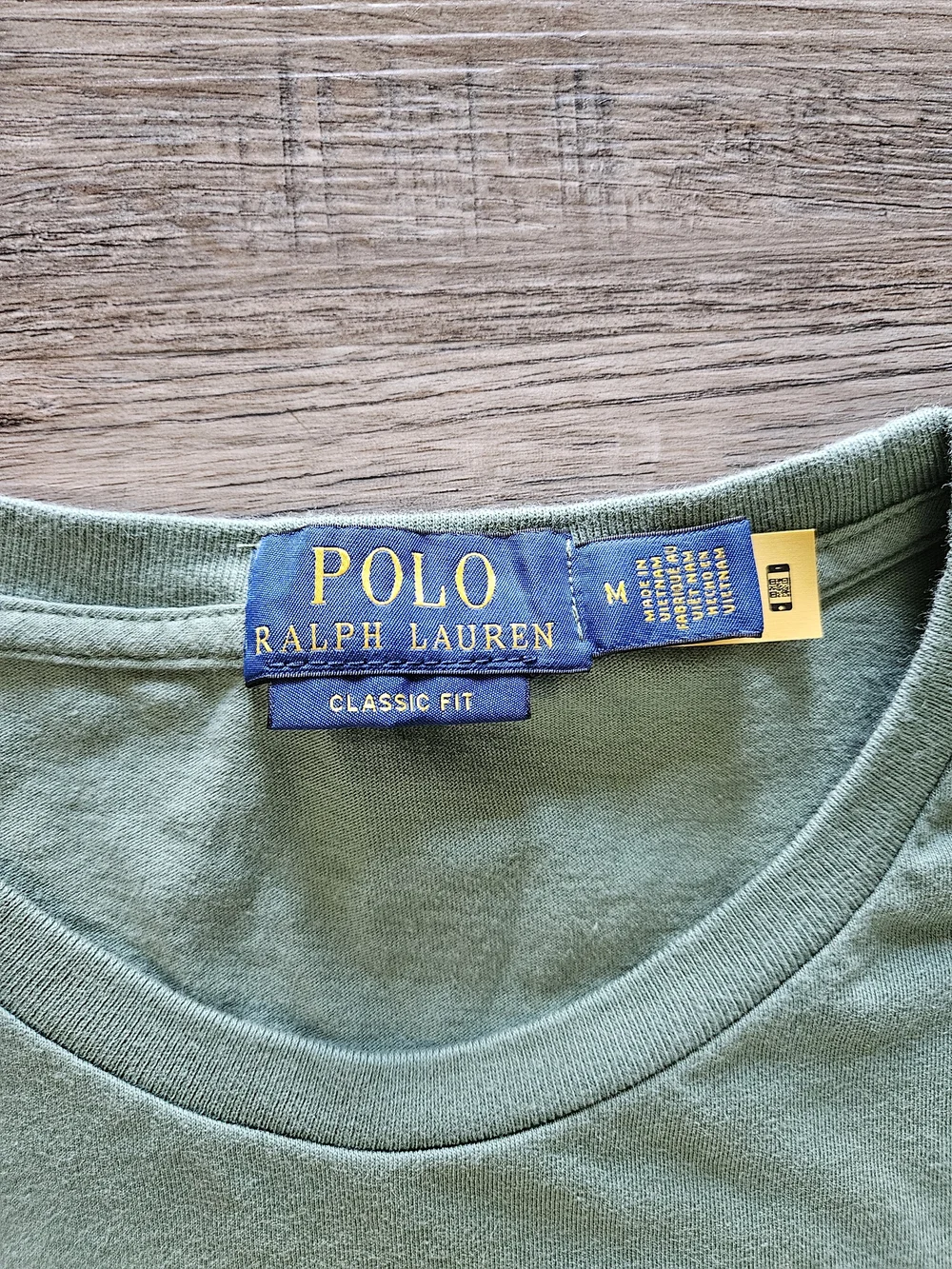 Polo Ralph Lauren Chain Stitch Script Logo Sage Green Classic Fit T-Shirt
